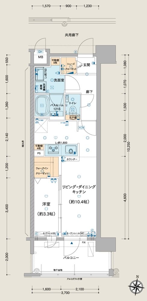 ルグラン別府The Central Luxe 間取り D1 type