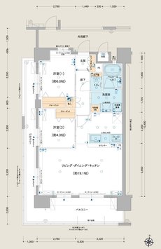 ルグラン別府The Central Luxe 間取り A type Menu Plan