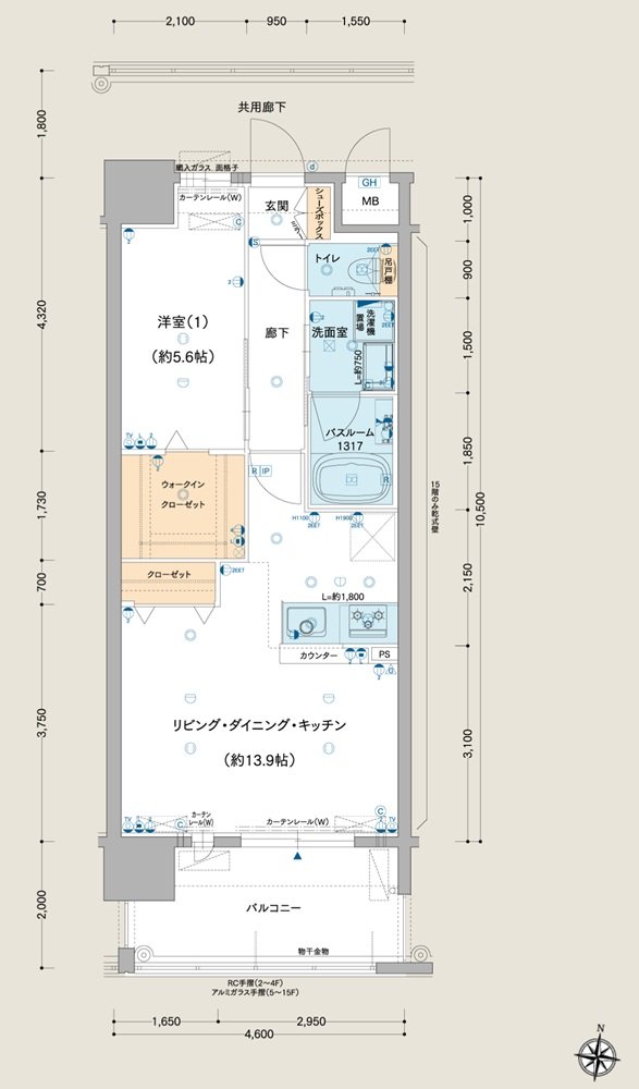 ルグラン別府The Central Luxe 間取り C type Menu Plan