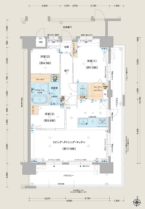 ルグラン別府The Central Luxe 間取り F type Menu Plan1