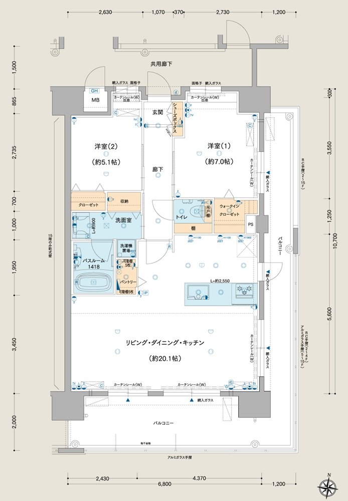 ルグラン別府The Central Luxe 間取り F type Menu Plan2