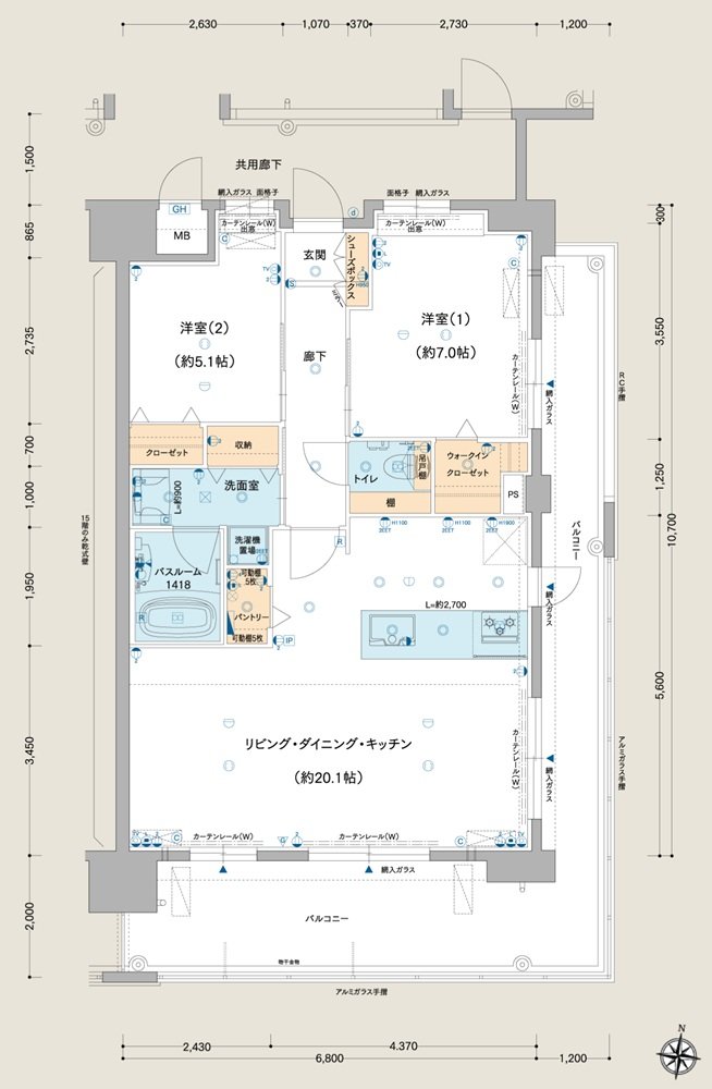 ルグラン別府The Central Luxe 間取り G type Menu Plan