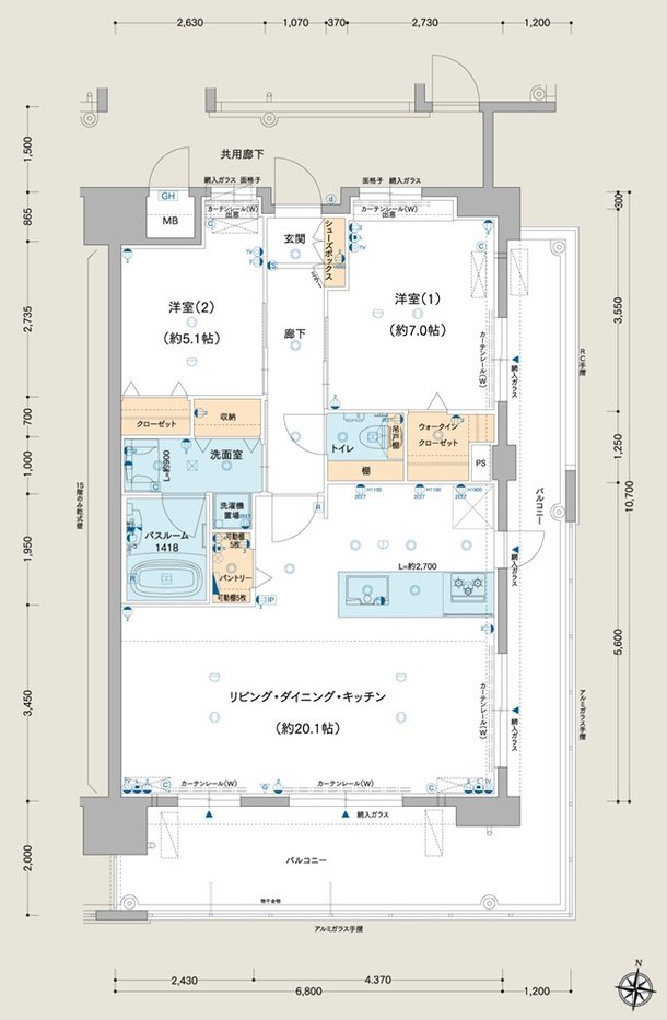 ルグラン別府The Central Luxe 間取り G type Menu Plan