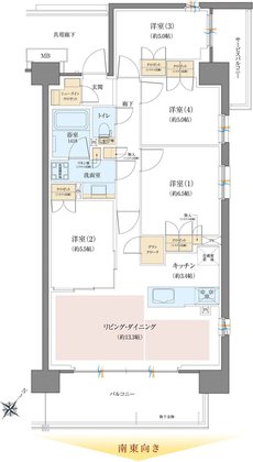 レーベン宇都宮 GRANDIA 間取り L type