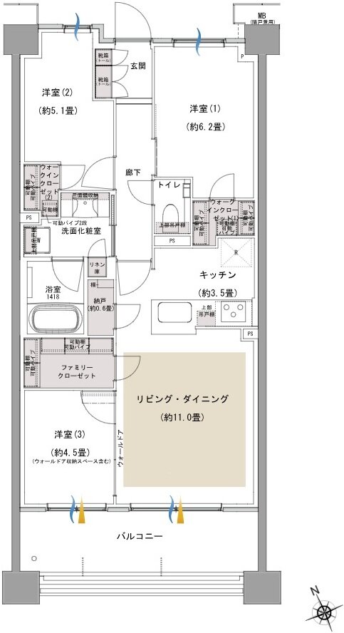 プラウド川崎矢向 間取り D4 type