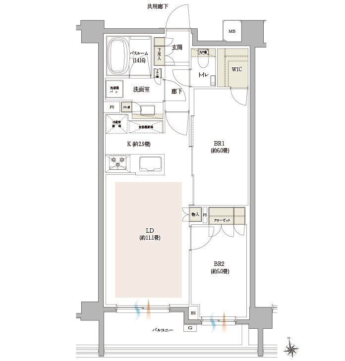 イノバス西荻窪 間取り Gタイプ