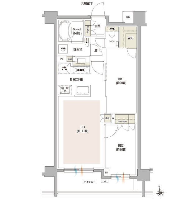 イノバス西荻窪 間取り Gタイプ