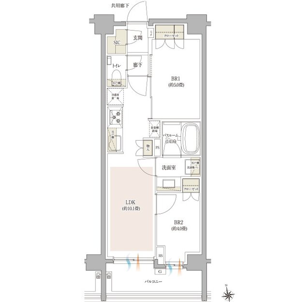 イノバス西荻窪 間取り F3タイプ
