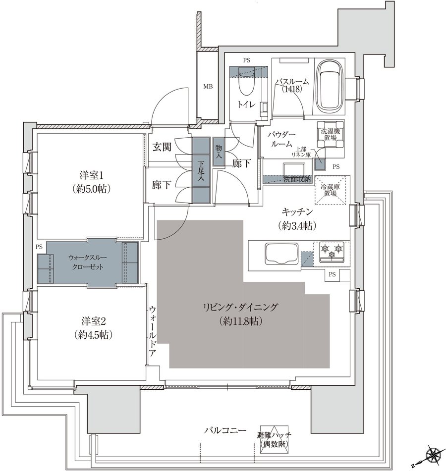 プレミスト立川 間取り A type