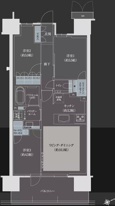 プレミスト立川 間取り F type