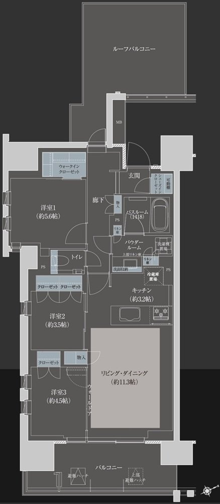 プレミスト立川 間取り B2 type