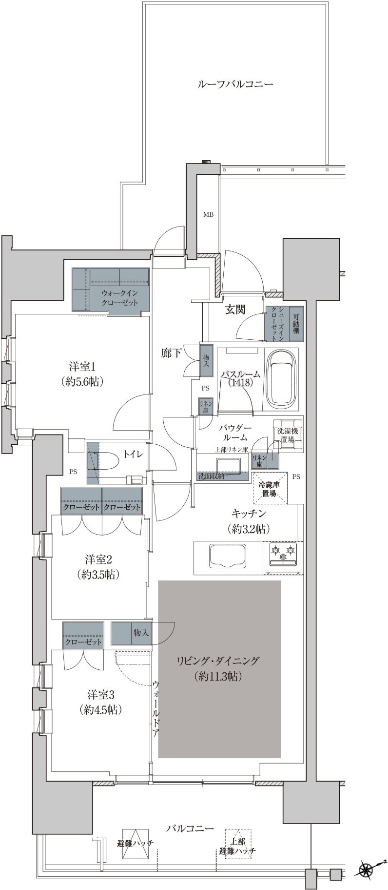 プレミスト立川 間取り B2 type