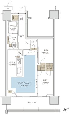 プレミスト立川 間取り E type