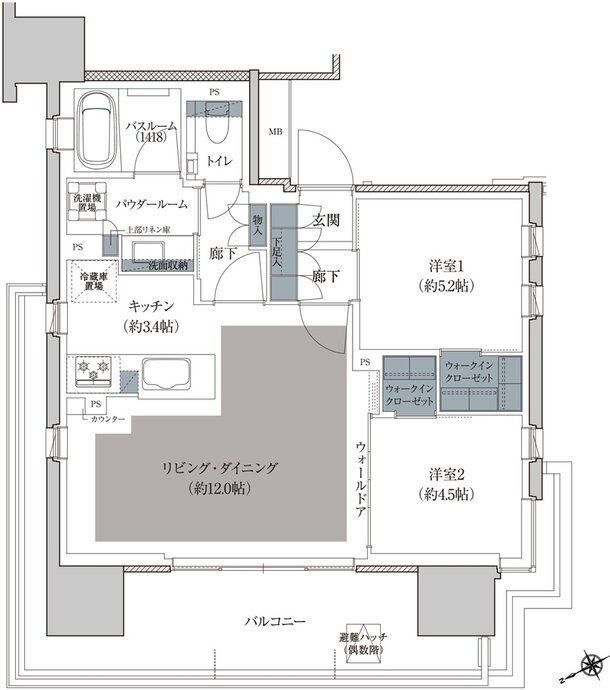 プレミスト立川 間取り I type