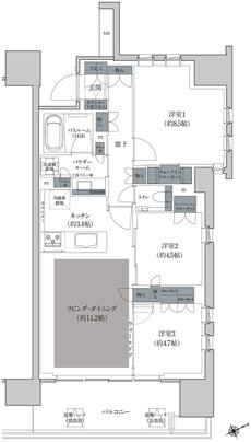 プレミスト立川 間取り H3 type