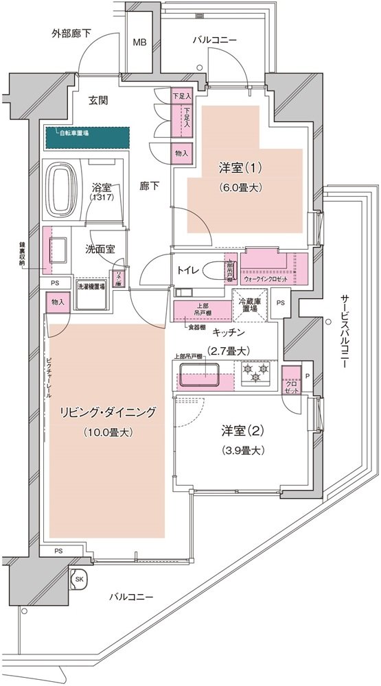 ブランズ芝浦 間取り A type