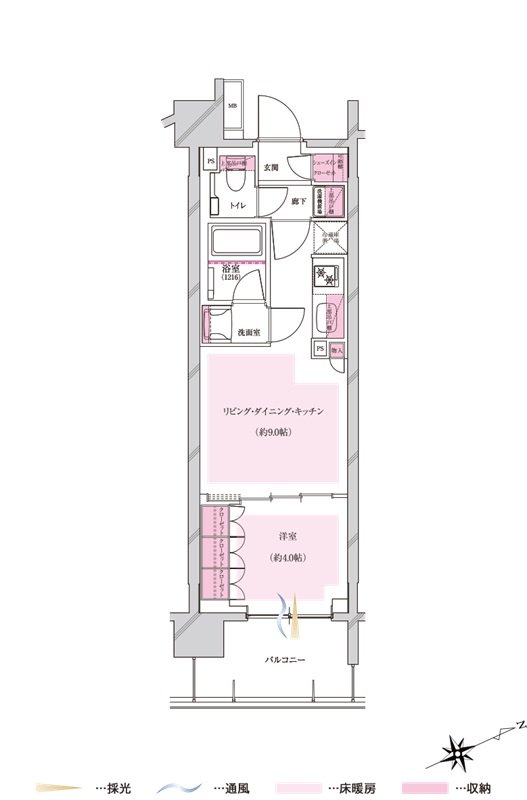 プレシス立川パークフロント 間取り Cタイプ