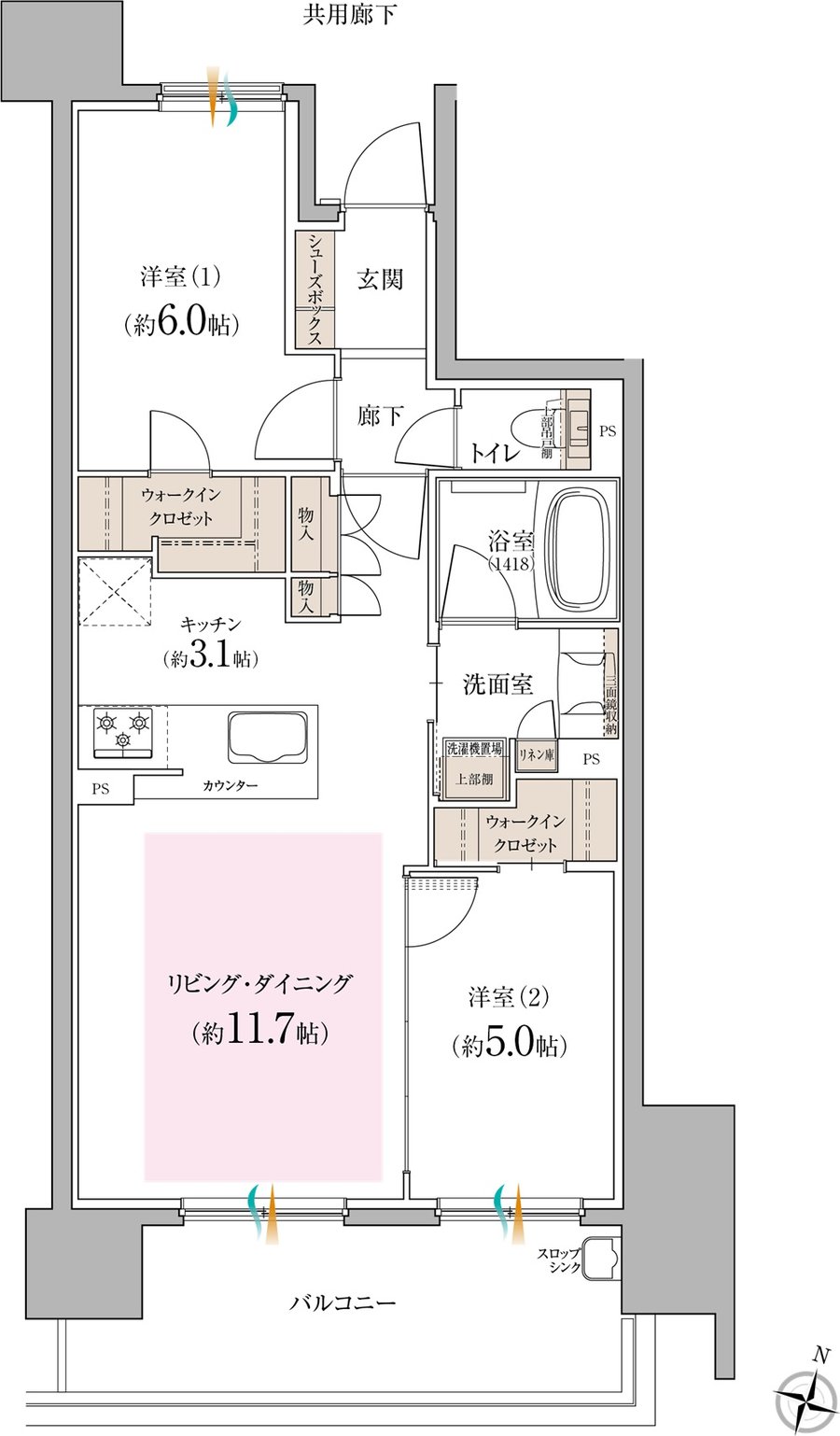 メイツ春日井 間取り B type