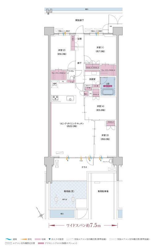 ポレスター自治医大ガーデンヴィラ 間取り EGタイプ
