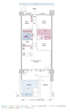 ポレスター自治医大ガーデンヴィラ 間取り FGタイプ