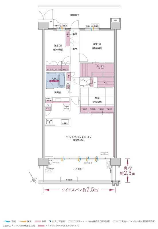 ポレスター自治医大ガーデンヴィラ 間取り F・FGタイプ メニュープラン