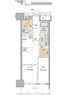クレアホームズ道後西 ザ・レジデンス 間取り Dタイプ