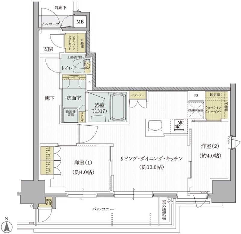クレアホームズ道後西 ザ・レジデンス 間取り Fタイプ【BASIC PLAN】