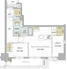 クレアホームズ道後西 ザ・レジデンス 間取り Fタイプ