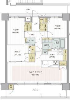クレアホームズ道後西 ザ・レジデンス 間取り Iタイプ（MENU PLAN2）