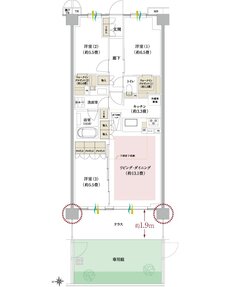 ブランシエラ武蔵中原 間取り D2g+タイプ