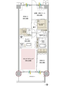 ブランシエラ武蔵中原 間取り Fタイプ（2～5階）