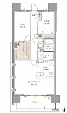 サーパス大分金池 間取り Aタイプ（メニュープラン）