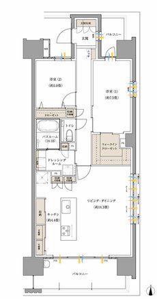 サーパス大分金池 間取り Cタイプ（メニュープラン）