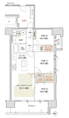 デュオヒルズ御器所 間取り Bタイプ