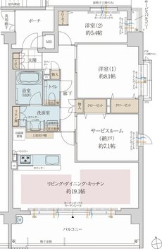 京都・四季の奥座敷プロジェクト 間取り E type
