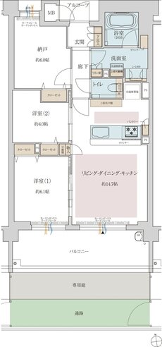 京都・四季の奥座敷プロジェクト 間取り Cg type