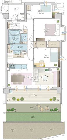 京都・四季の奥座敷プロジェクト 間取り Eg type