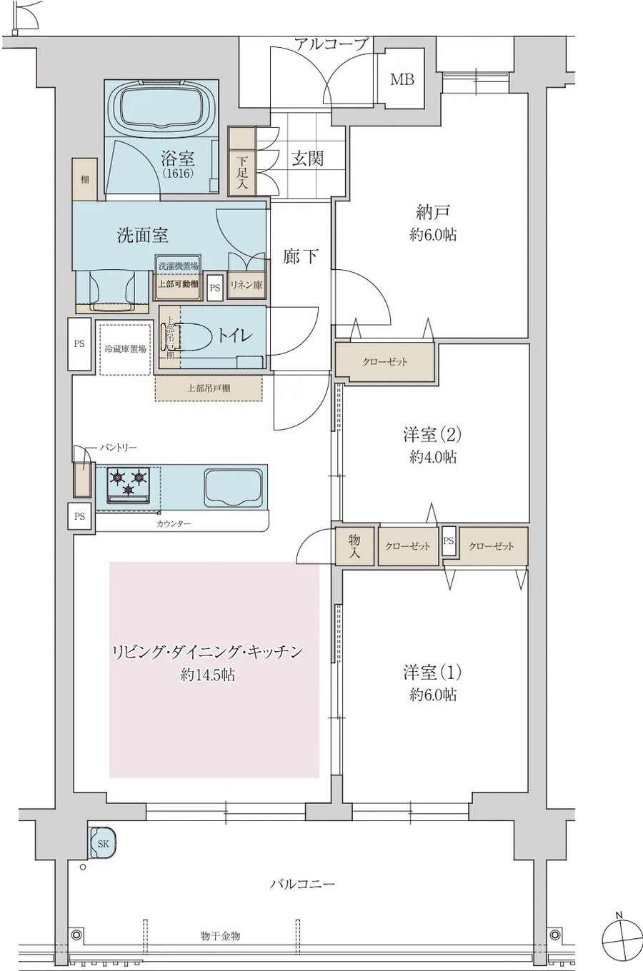 京都・四季の奥座敷プロジェクト 間取り B type