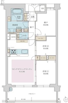 京都・四季の奥座敷プロジェクト 間取り B type