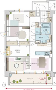 京都・四季の奥座敷プロジェクト 間取り Ah type