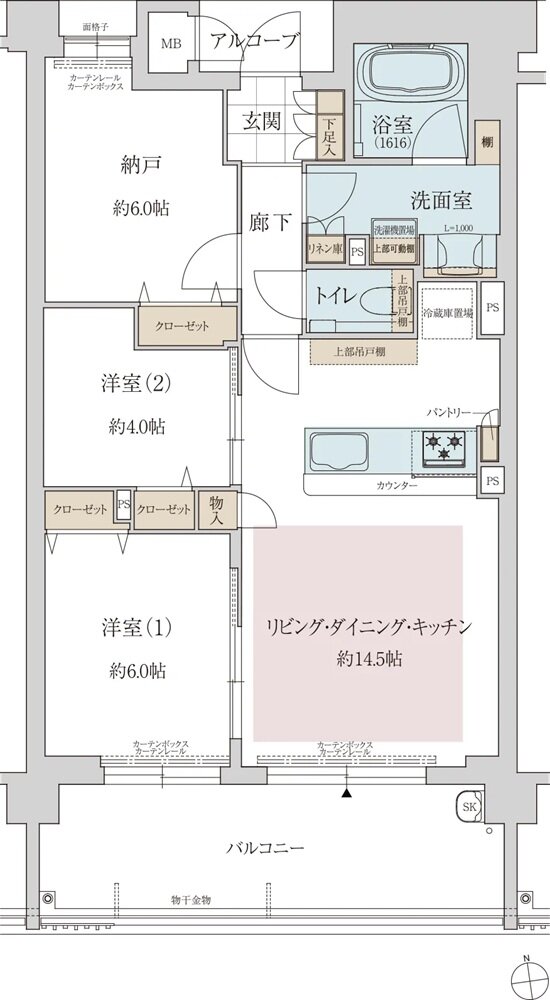 ドルチェヴィータ京都山科 間取り C type