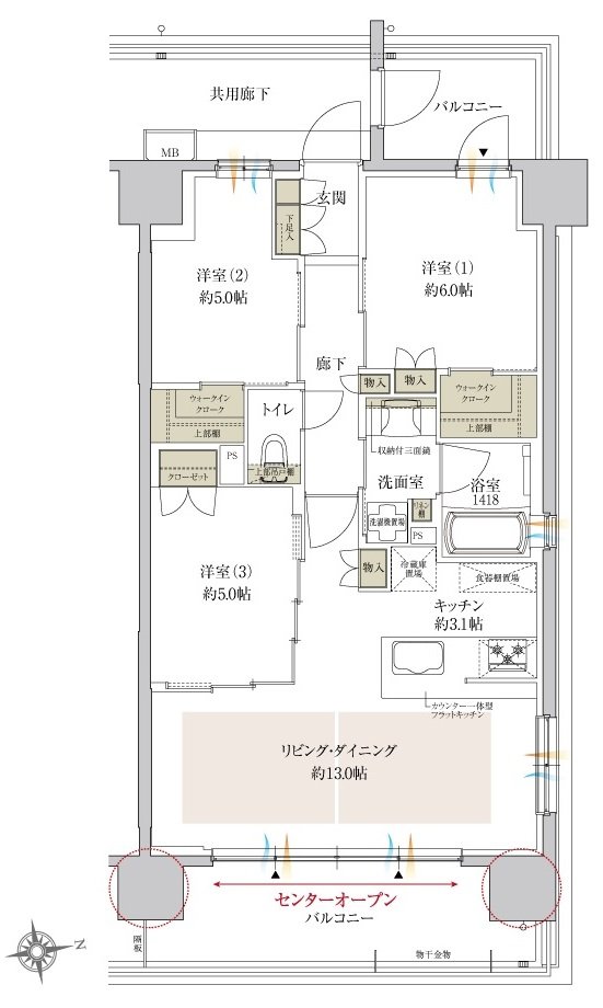 サンクレイドル岸和田春木 間取り G type