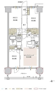 サンクレイドル岸和田春木 間取り E type