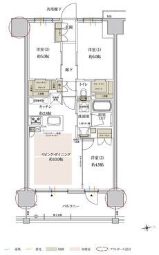 サンクレイドル岸和田春木 間取り C type