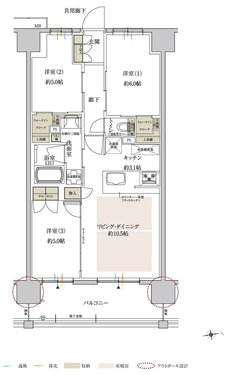 サンクレイドル岸和田春木 間取り D type