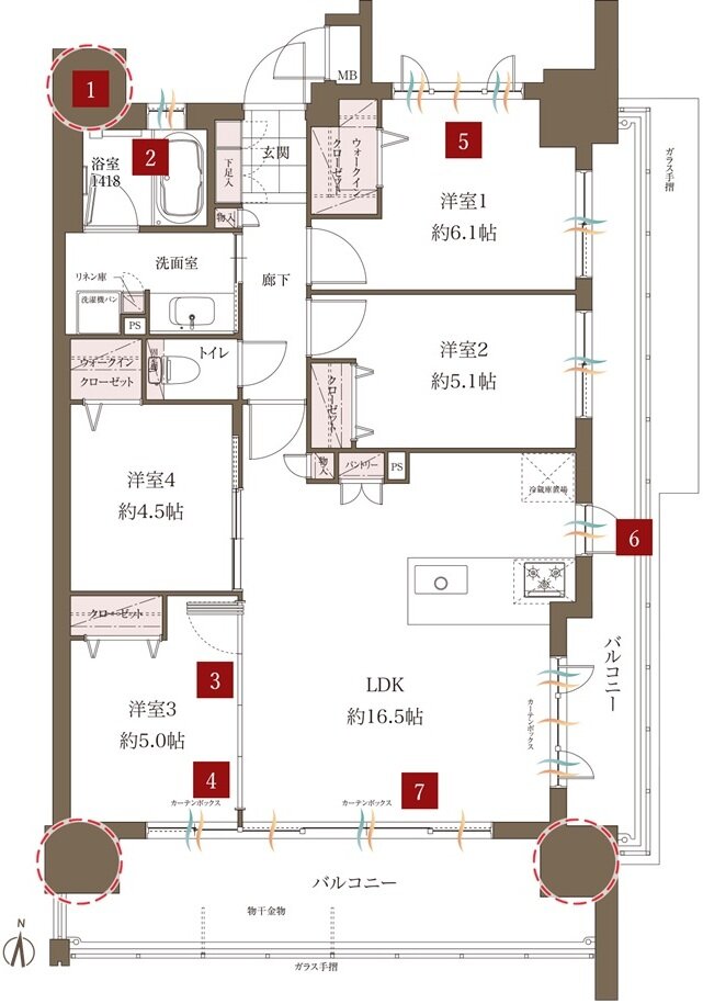 レクシア田迎サウスブライト 間取り E type