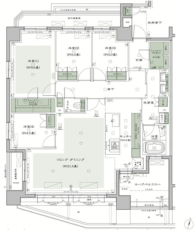 リビオ西新二丁目 間取り Iタイプ