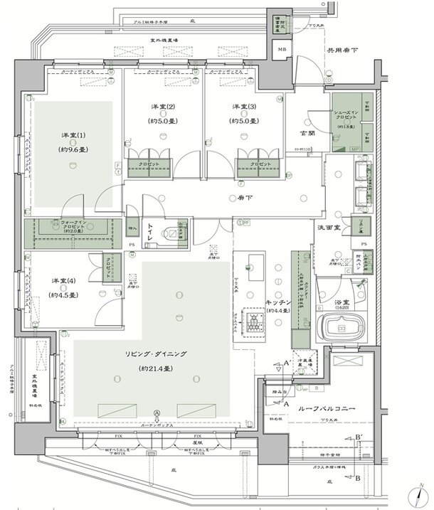 リビオ西新二丁目 間取り Iタイプ