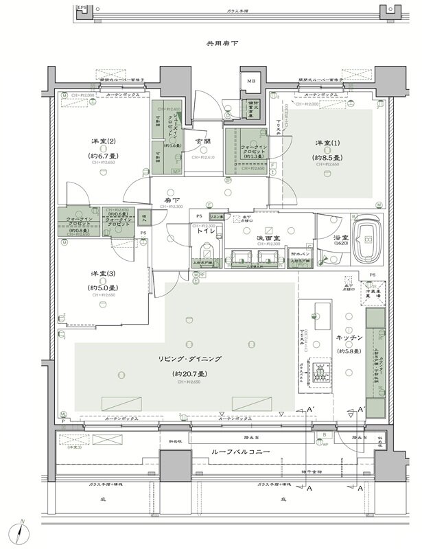 リビオ西新二丁目 間取り Jタイプ