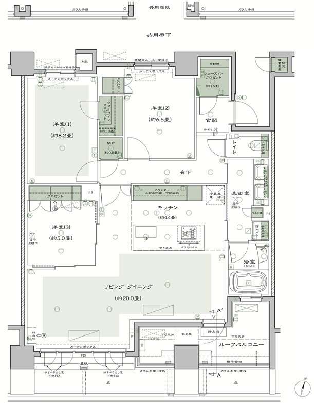 リビオ西新二丁目 間取り Kタイプ